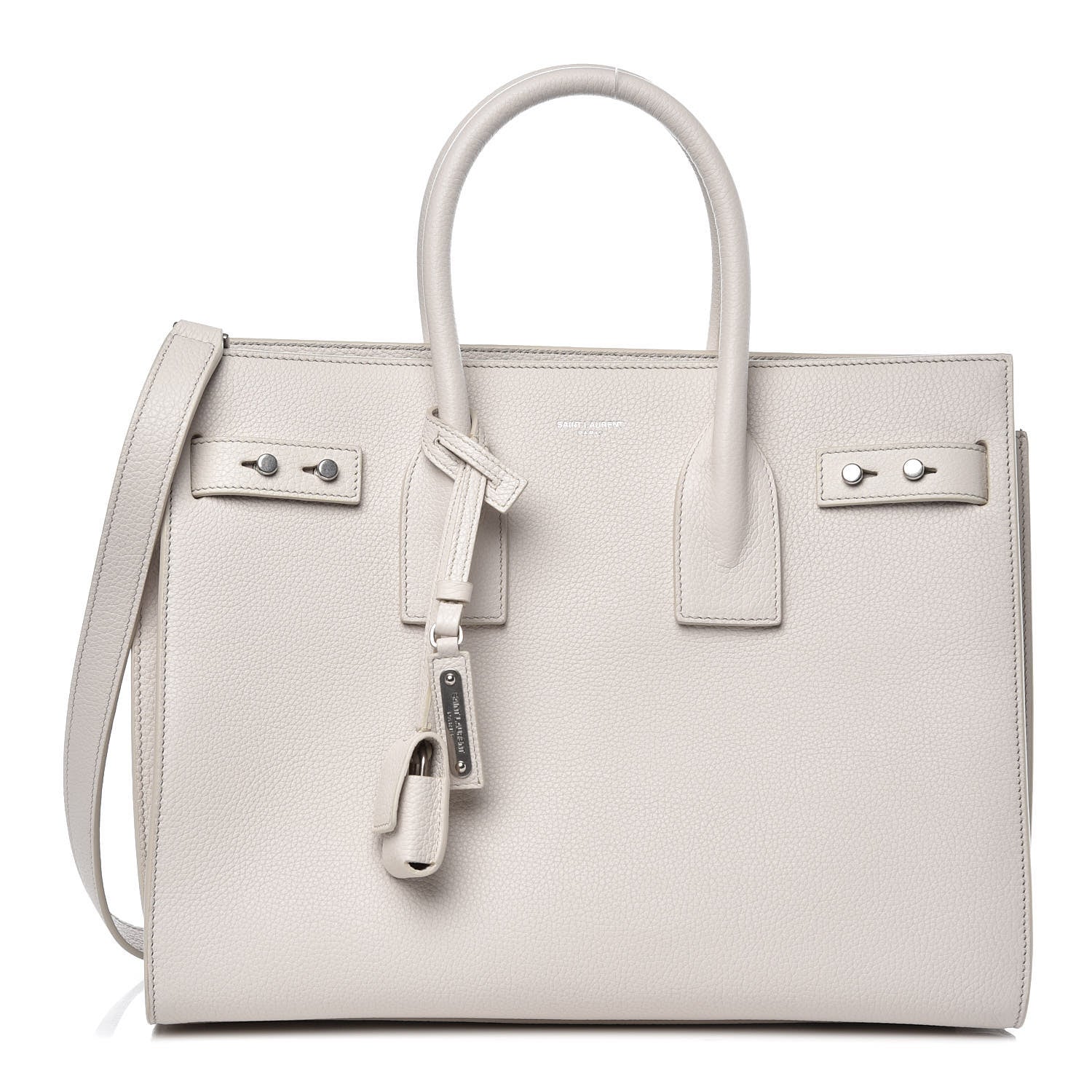 Saint Laurent Grained Calfskin Small Supple Sac De Jour Ivory 1 of 12