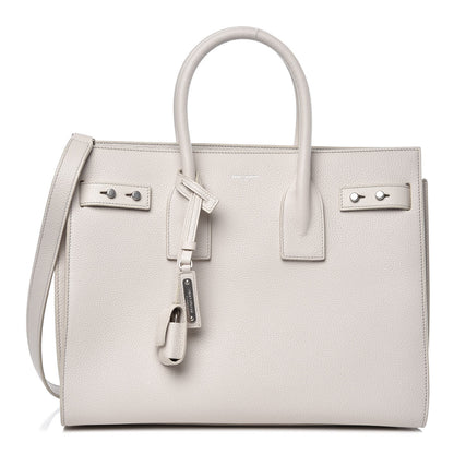 Saint Laurent Grained Calfskin Small Supple Sac De Jour Ivory 1 of 12