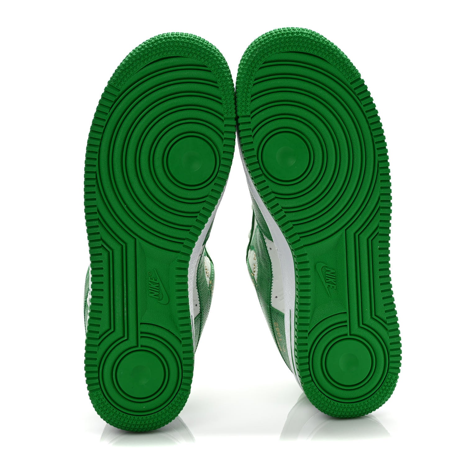 Louis Vuitton X NIKE AIR FORCE 1 Calfskin Monogram Mens Low Top Sneakers 7 Green 6 of 10