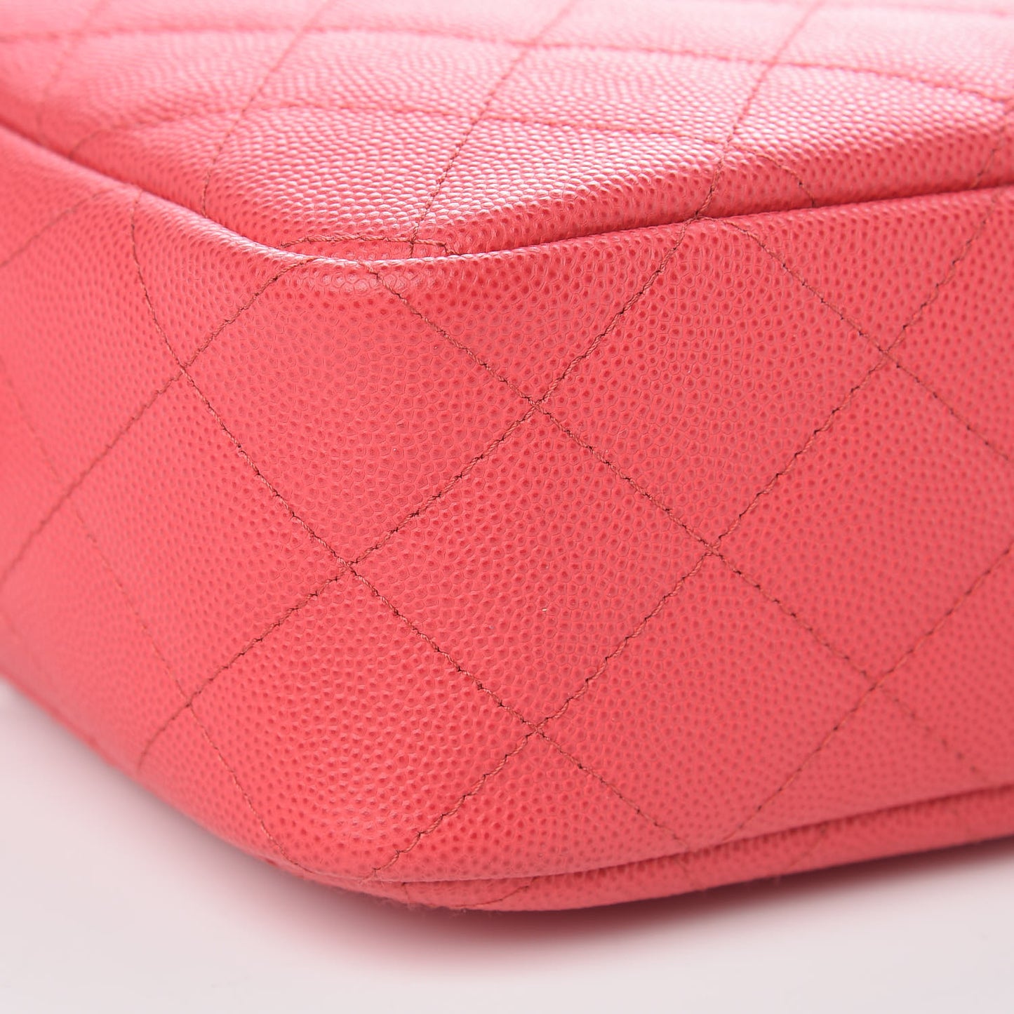 Caviar Quilted Camera Case Dark Pink