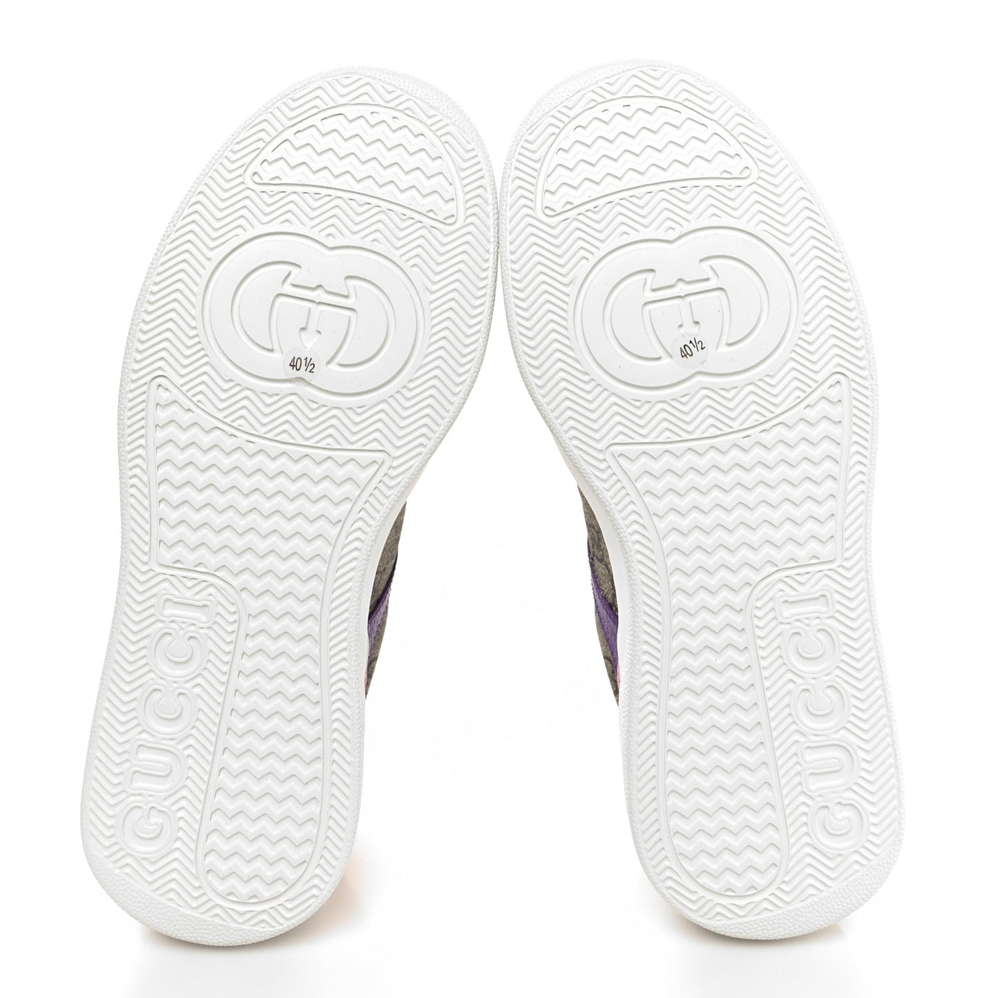 Calfskin GG Supreme Monogram Perforated Womens Platform 55mm Sneakers 40.5 Beige Ebony Sugar Pink Crop Shine Purple