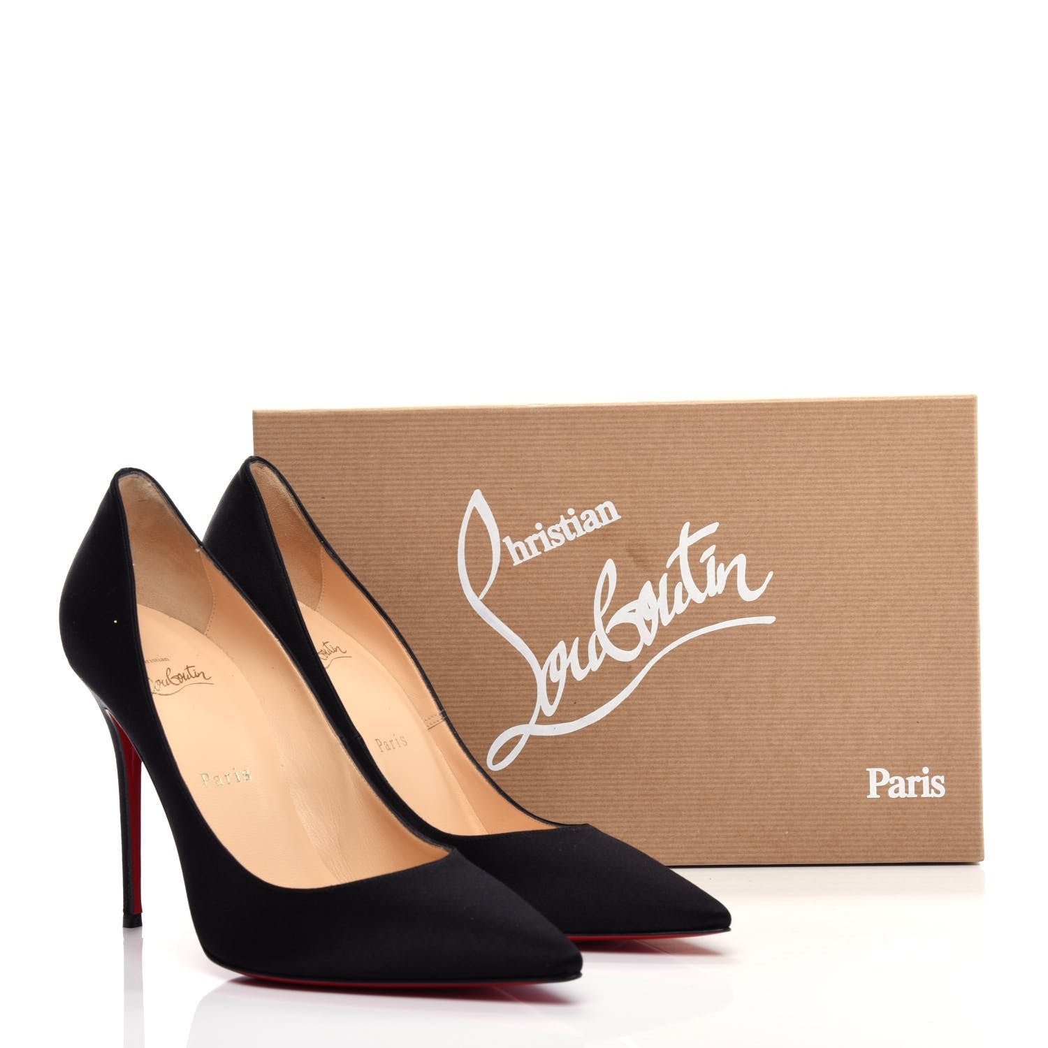 Christian Louboutin Satin Decollete 554 100 Pumps 39.5 Black 11 of 11