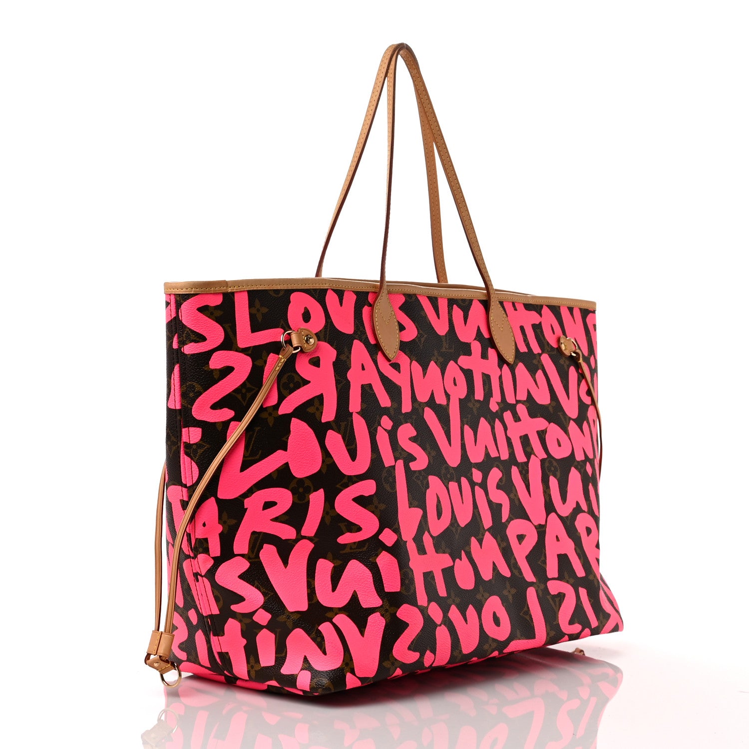 Louis Vuitton Monogram Graffiti Neverfull GM Fuchsia 3 of 8