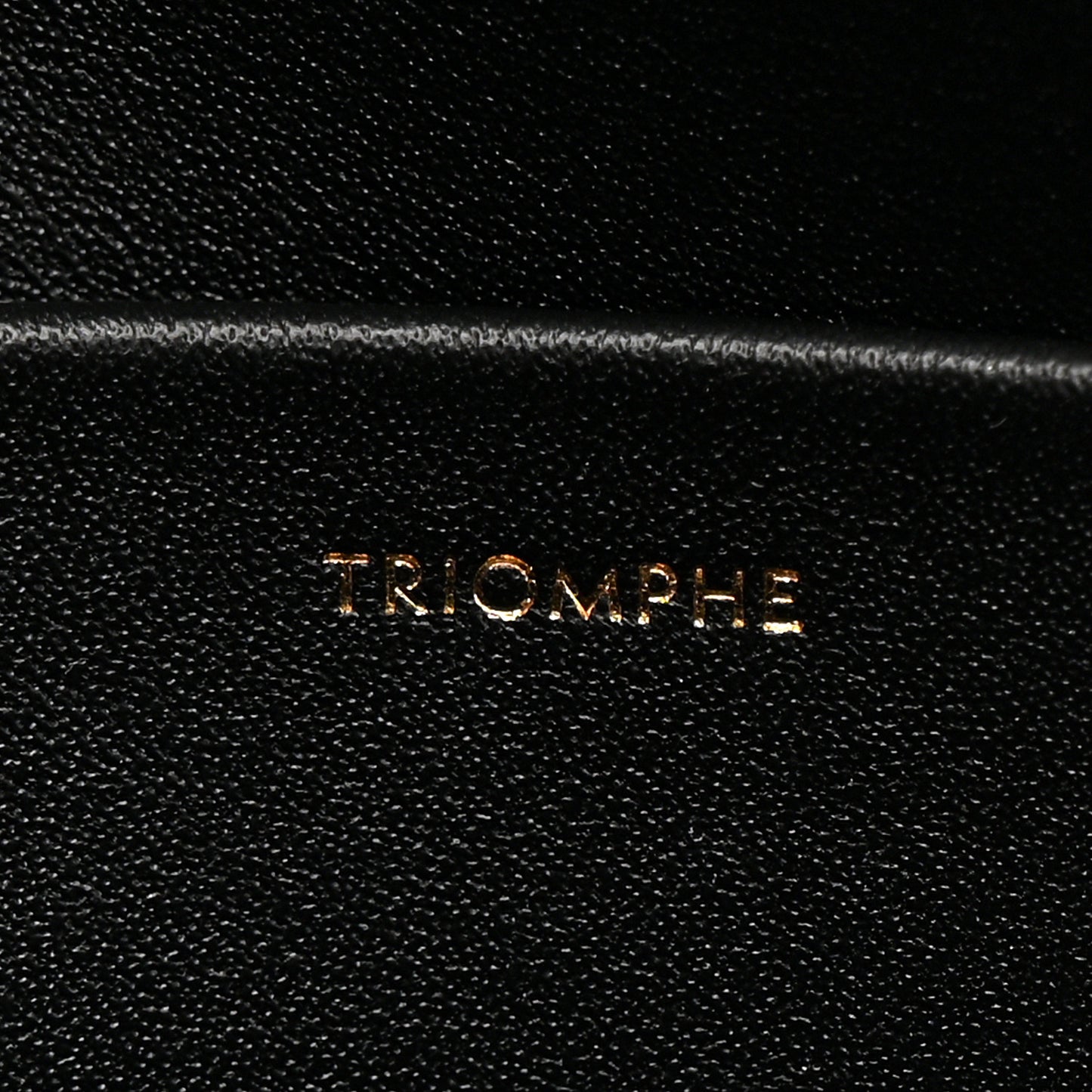 Shiny Calfskin Triomphe Shoulder Bag Black