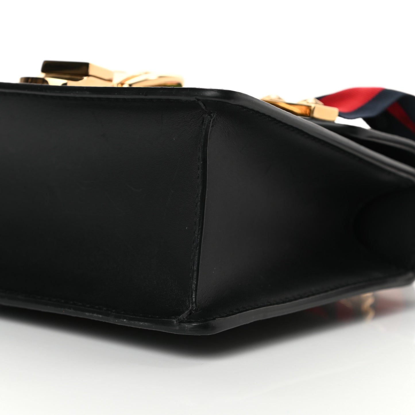 Calfskin Mini Sylvie Chain Shoulder Bag Black