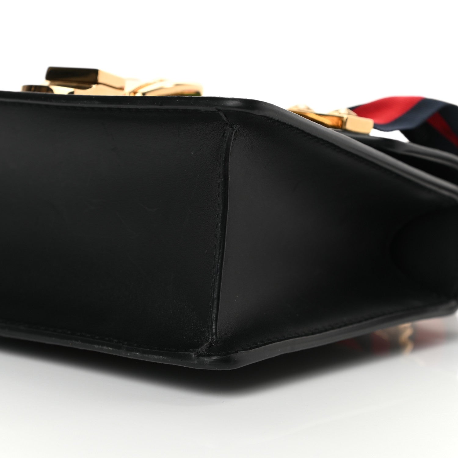 Gucci Calfskin Mini Sylvie Chain Shoulder Bag Black 10 of 15