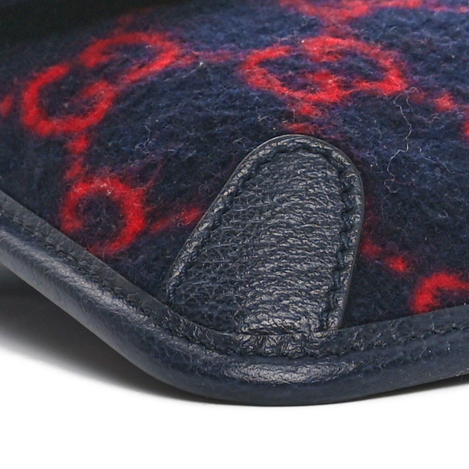 Gucci Covered Wool GG Monogram Slim Belt Bag Navy Red 9 of 10