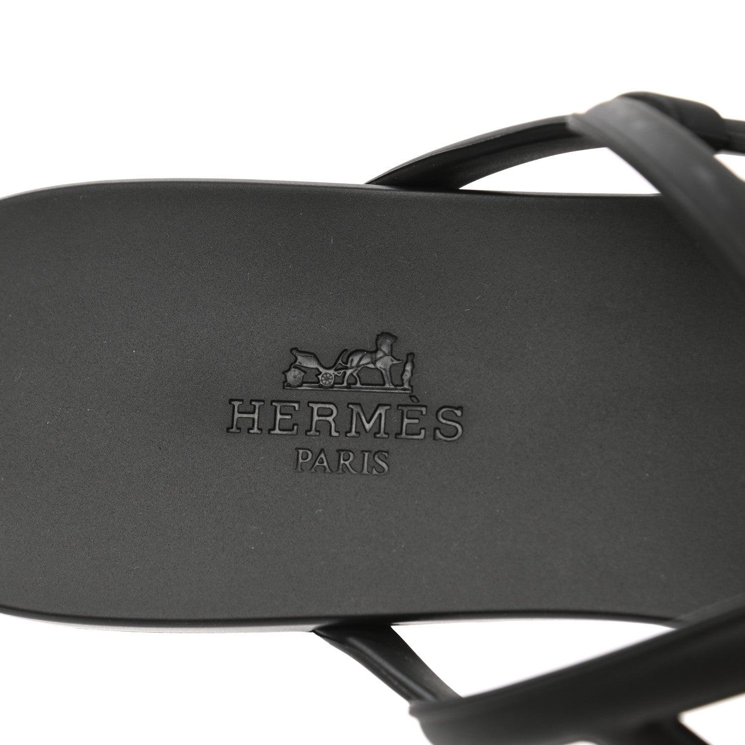Hermes Rubber Womens Egerie Sandals 40 Black 5 of 8