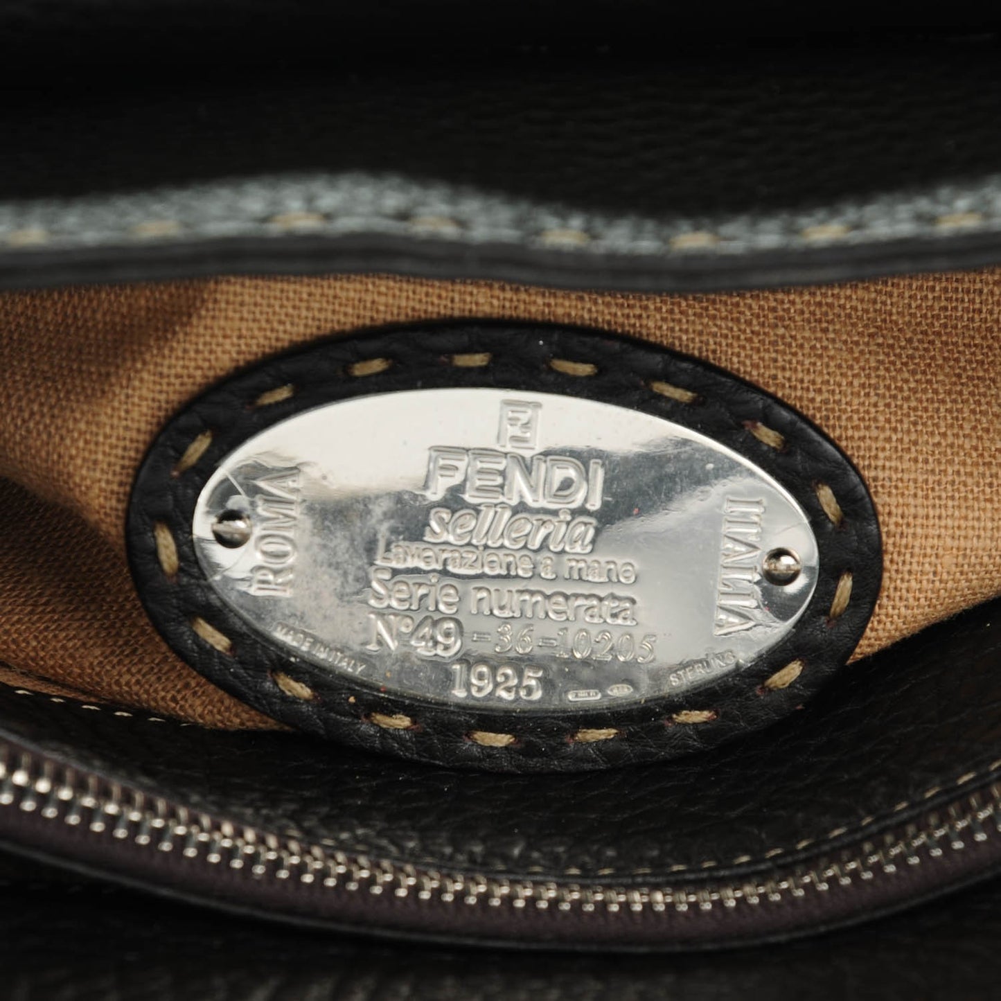 Calfskin Romano Selleria Medium Linda Satchel Brown