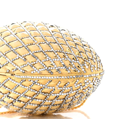 Judith Leiber Crystal Egg Minaudiere Clutch Gold 9 of 11
