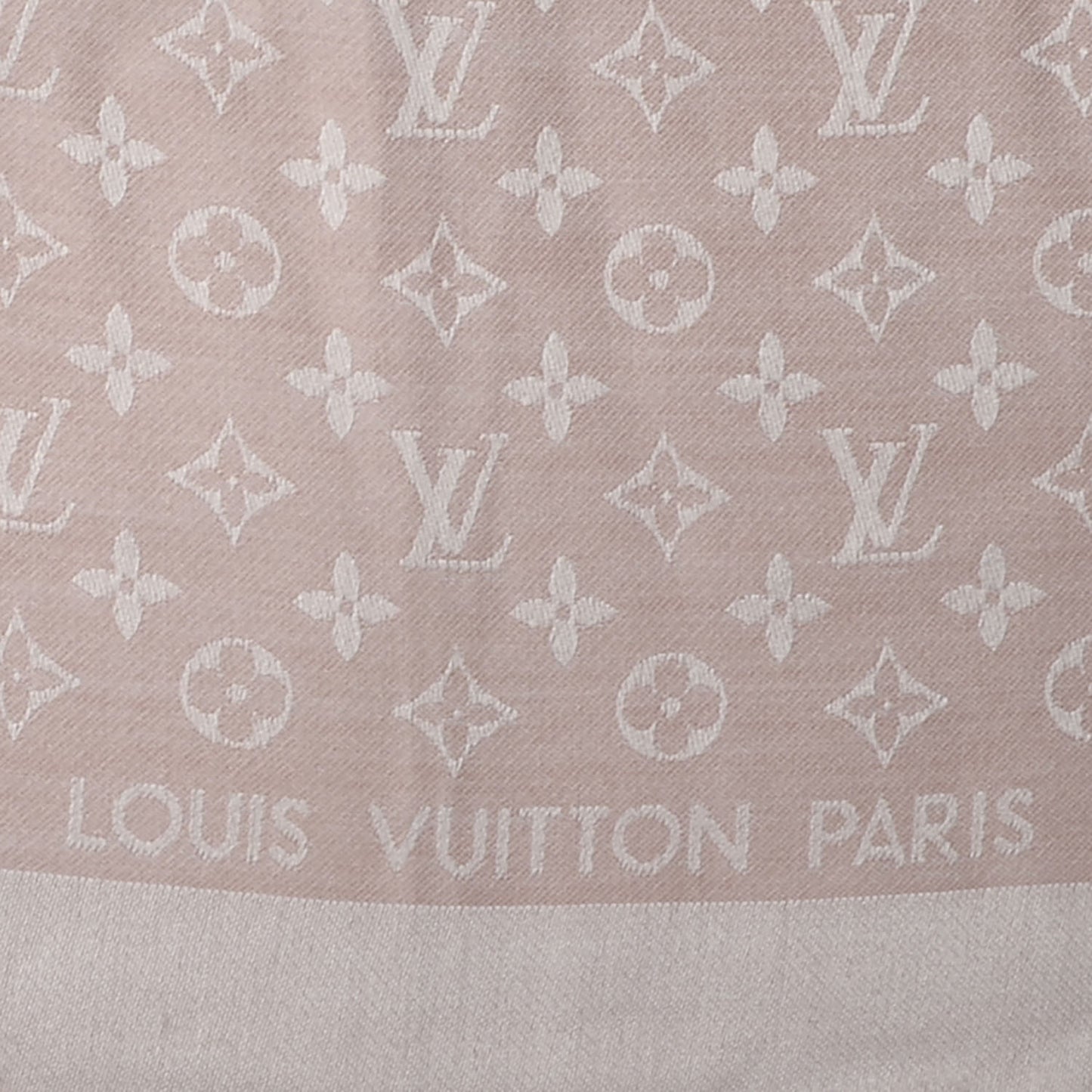 Silk Wool Monogram Denim Shawl Rose