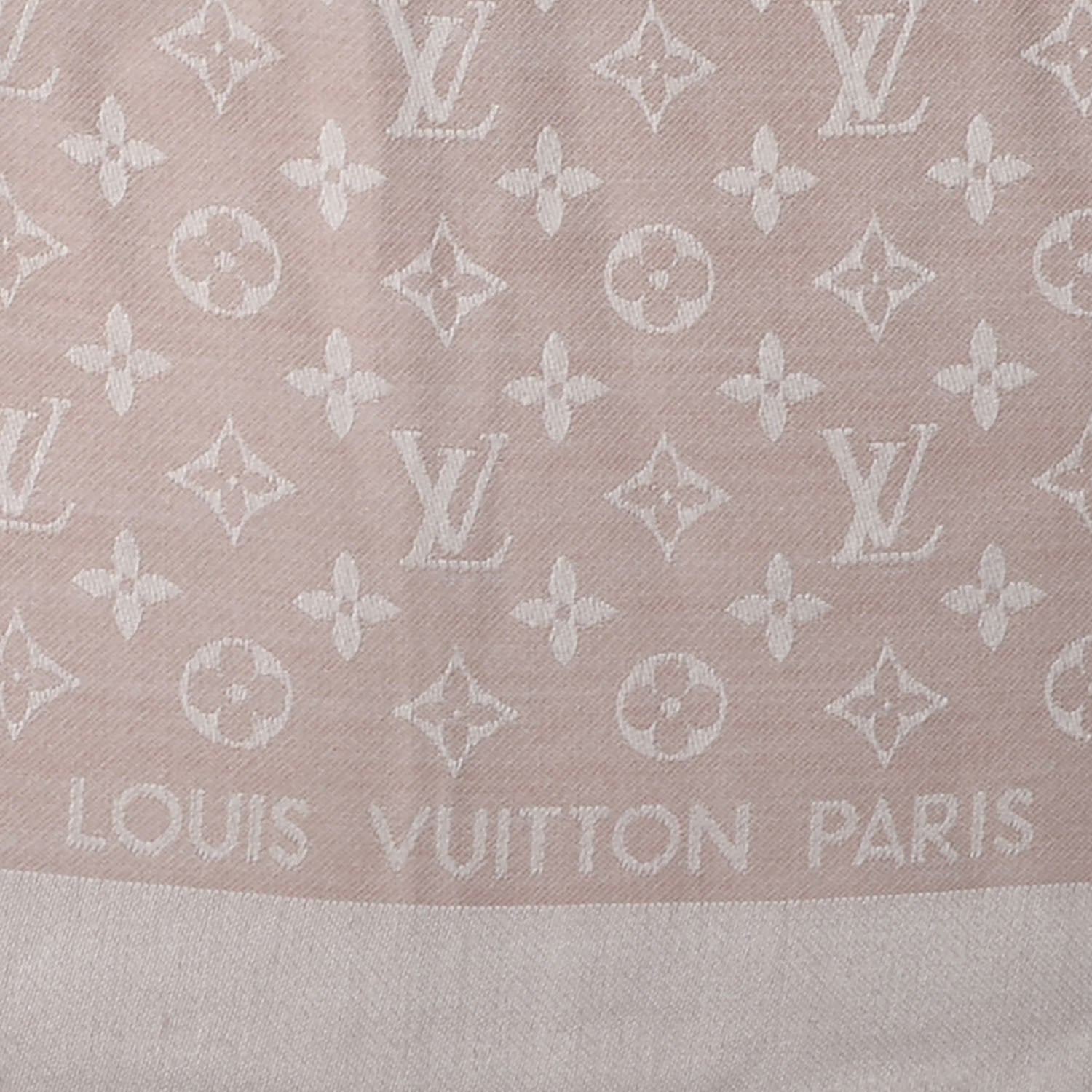 Louis Vuitton Silk Wool Monogram Denim Shawl Rose 4 of 5
