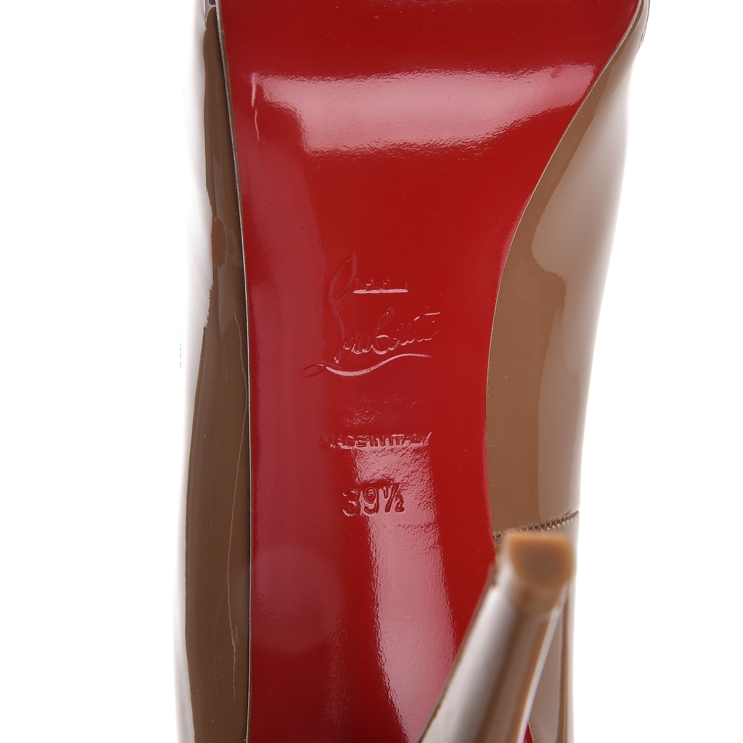 Christian Louboutin Patent Very Prive 120 Pumps 39.5 Nude 6 of 7