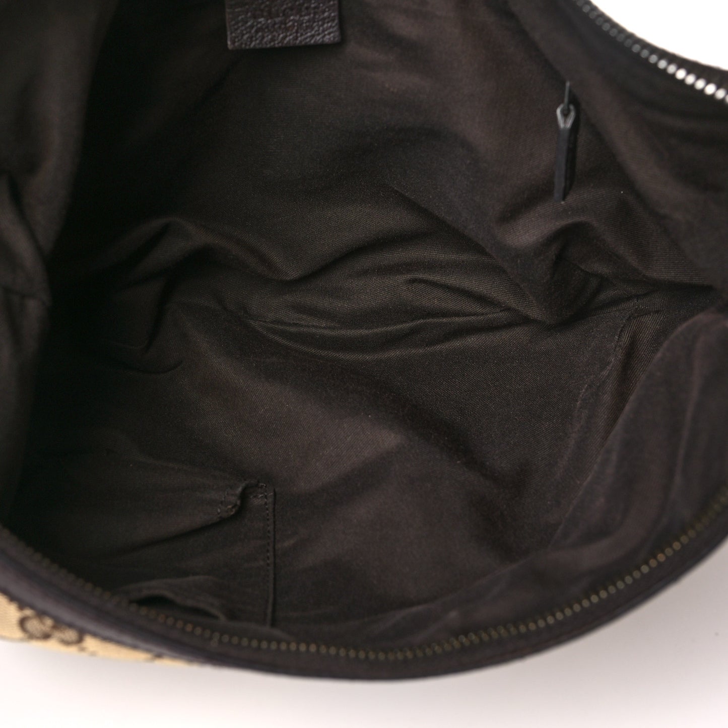 Monogram Web Medium Half Moon Hobo Dark Brown