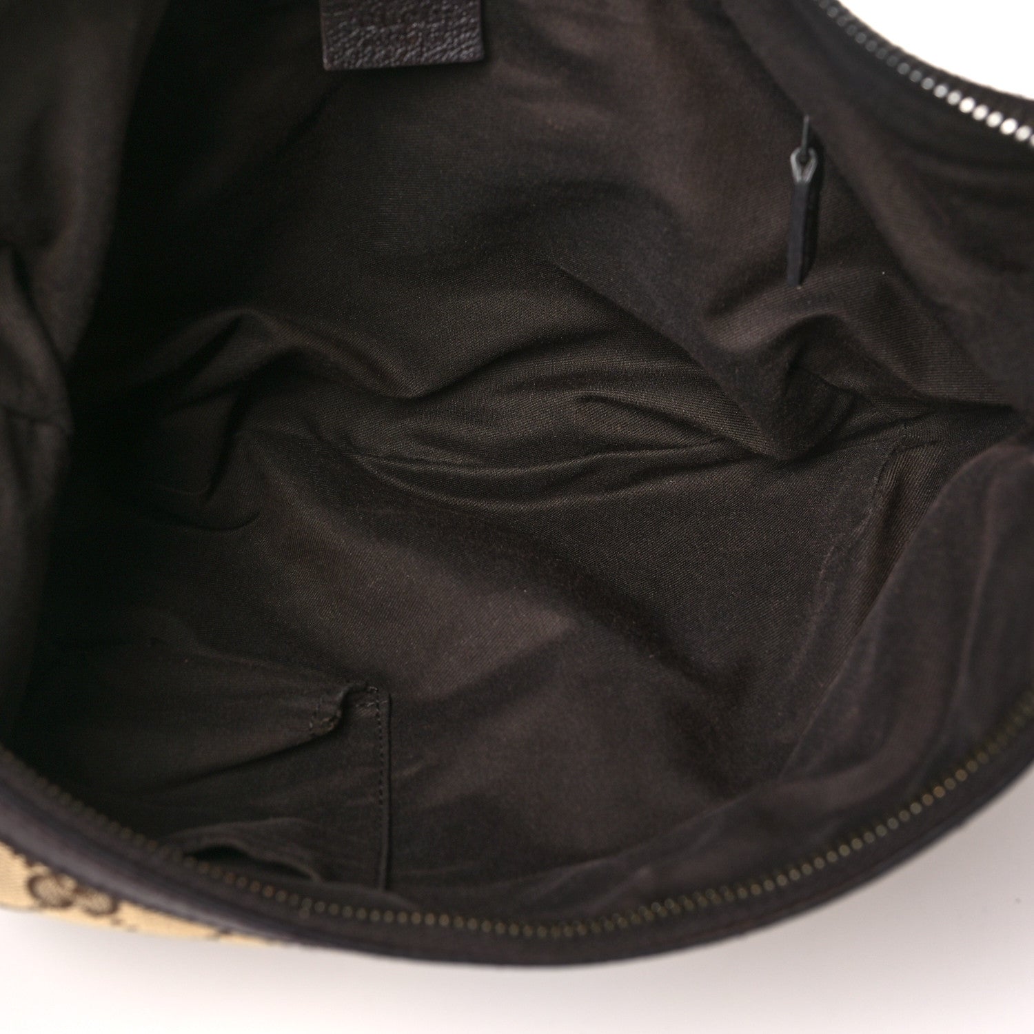 Gucci Monogram Web Medium Half Moon Hobo Dark Brown 5 of 10