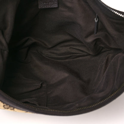 Gucci Monogram Web Medium Half Moon Hobo Dark Brown 5 of 10
