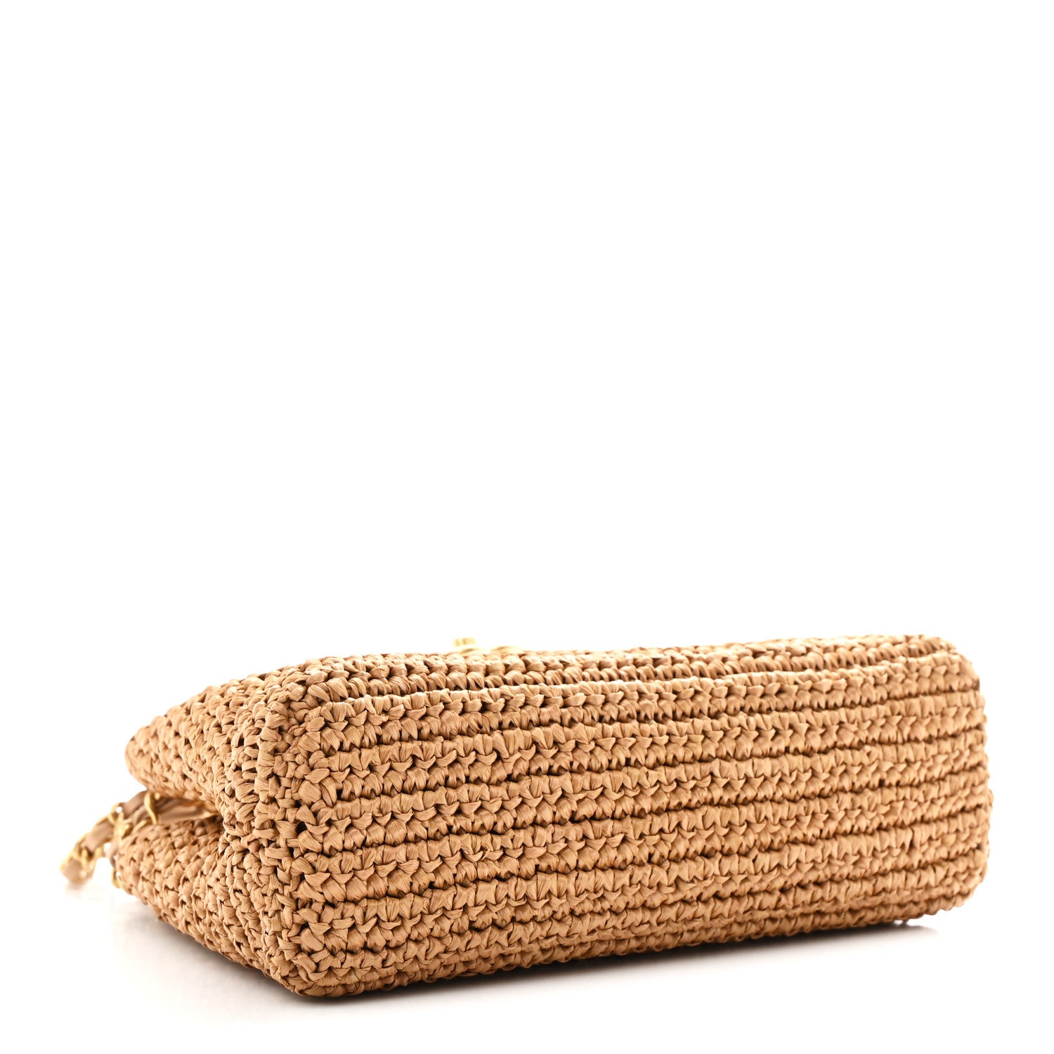 Chanel Braided Raffia Nano Kelly Flap Bag Dark Beige 3 of 10