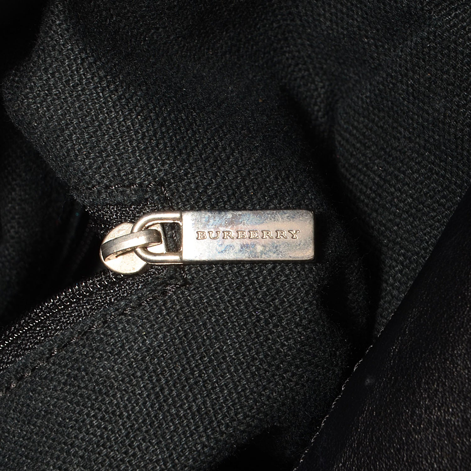 Burberry Leather Haymarket Check Horn Toggle Shoulder Bag Black 9 of 9