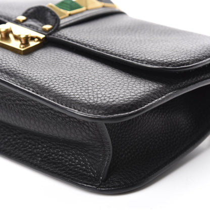 Valentino Garavani Pebbled Calfskin Medium Rockstud Rolling Glam Lock Rockstud Flap Black 7 of 10