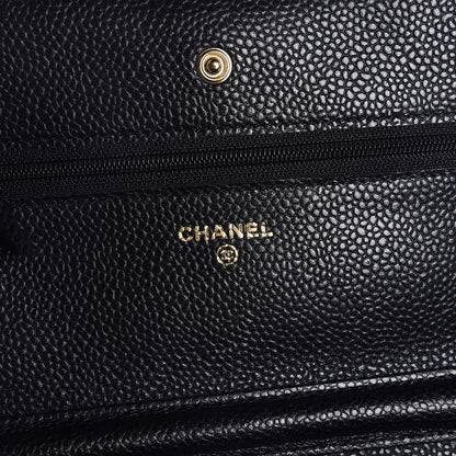 Chanel Caviar Quilted Wallet On Chain WOC Black 6 of 9