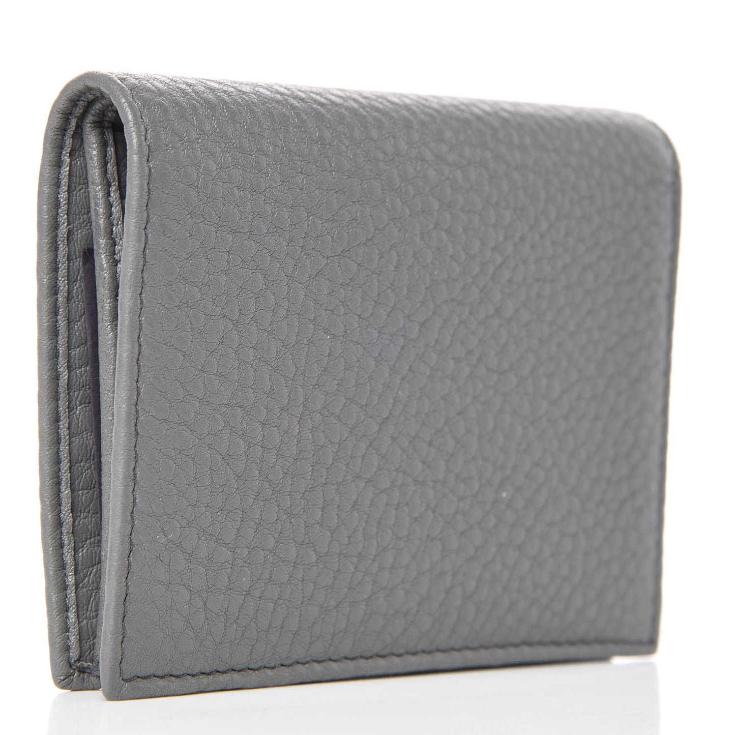 Vitello Grain Bi-Fold Wallet Marmo