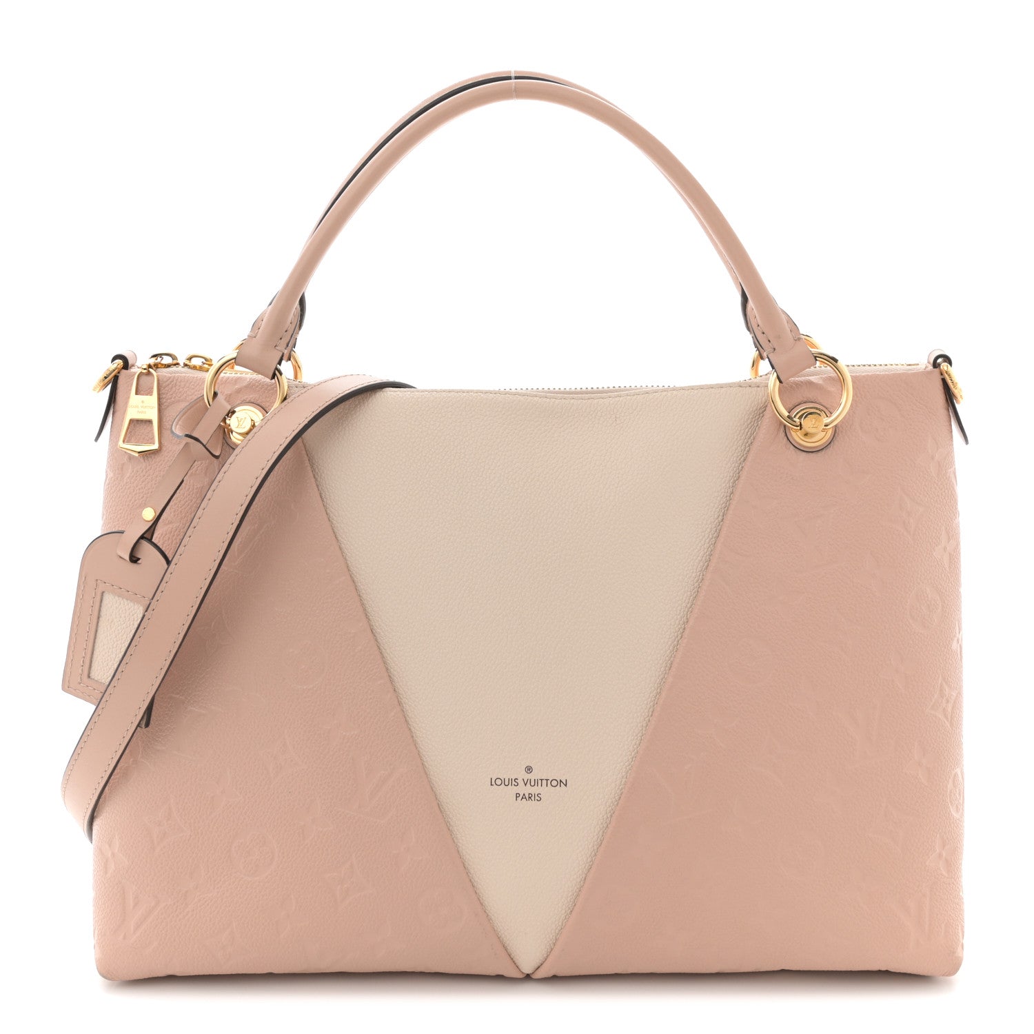Louis Vuitton Empreinte V Tote MM Beige Rose Creme 1 of 15