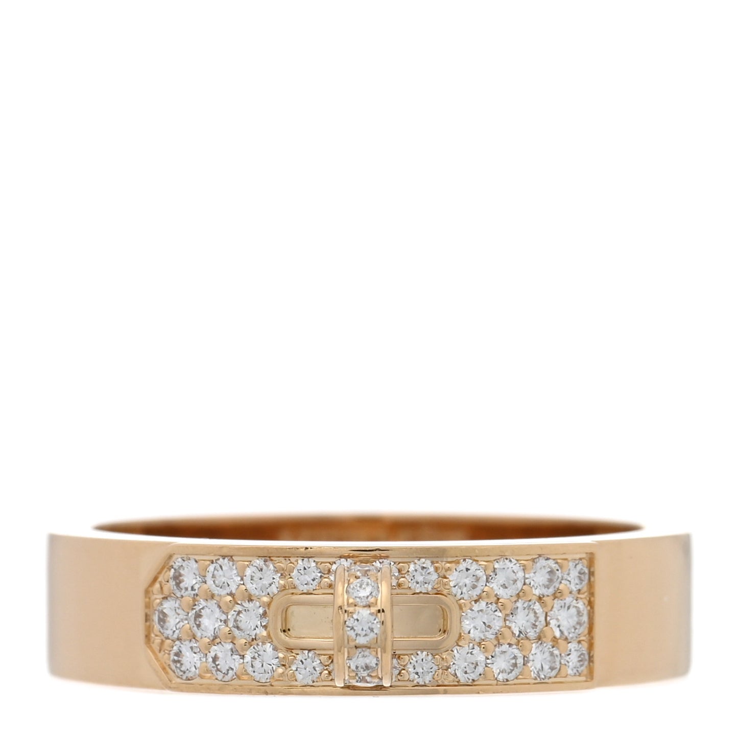 18K Yellow Gold Diamond Pave Kelly Ring 53 6.25