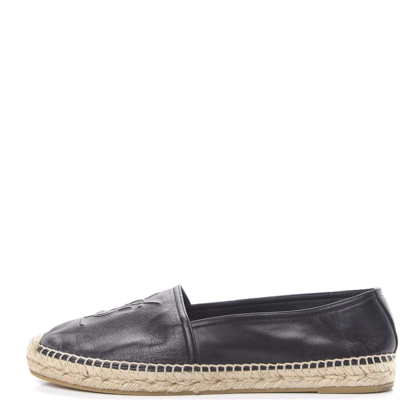 Lambskin Monogram Espadrilles 41 Black