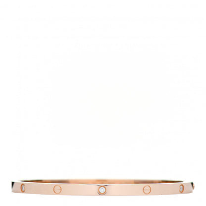 Cartier 18K Pink Gold 6 Diamond Small LOVE Bracelet 17 1 of 4
