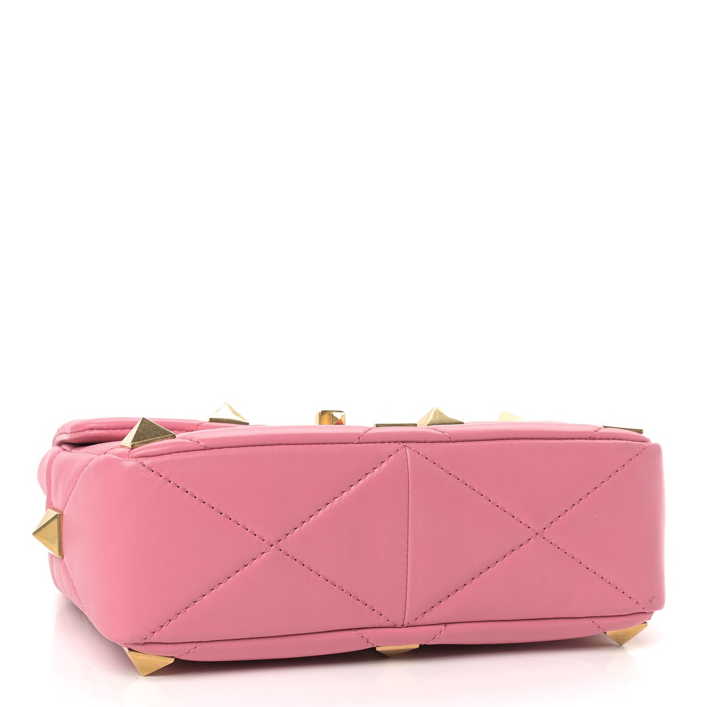 Nappa Medium Roman Stud Shoulder Bag Flamingo Pink