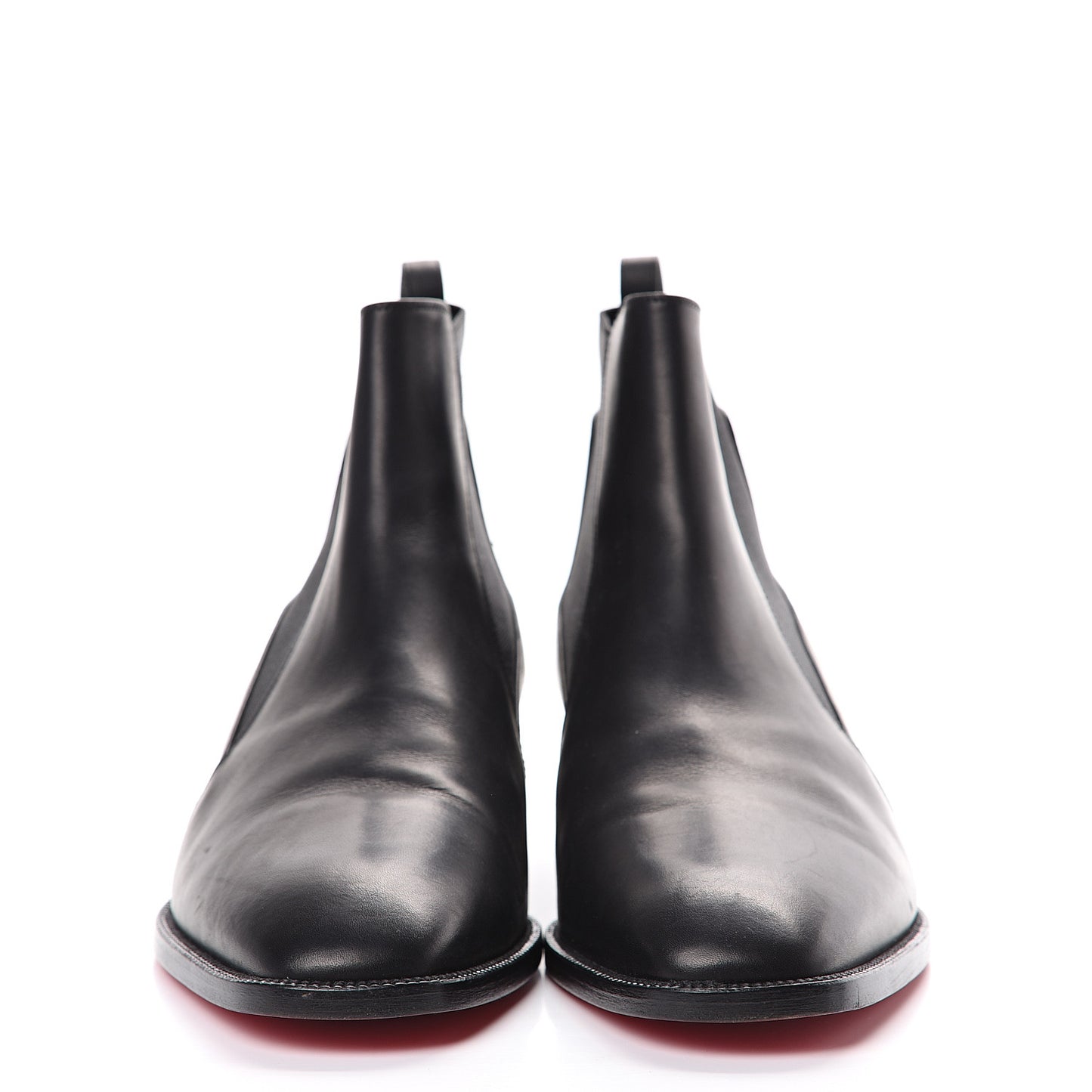 Calfskin Mens Melon Flat Chelsea Boots 41 Black