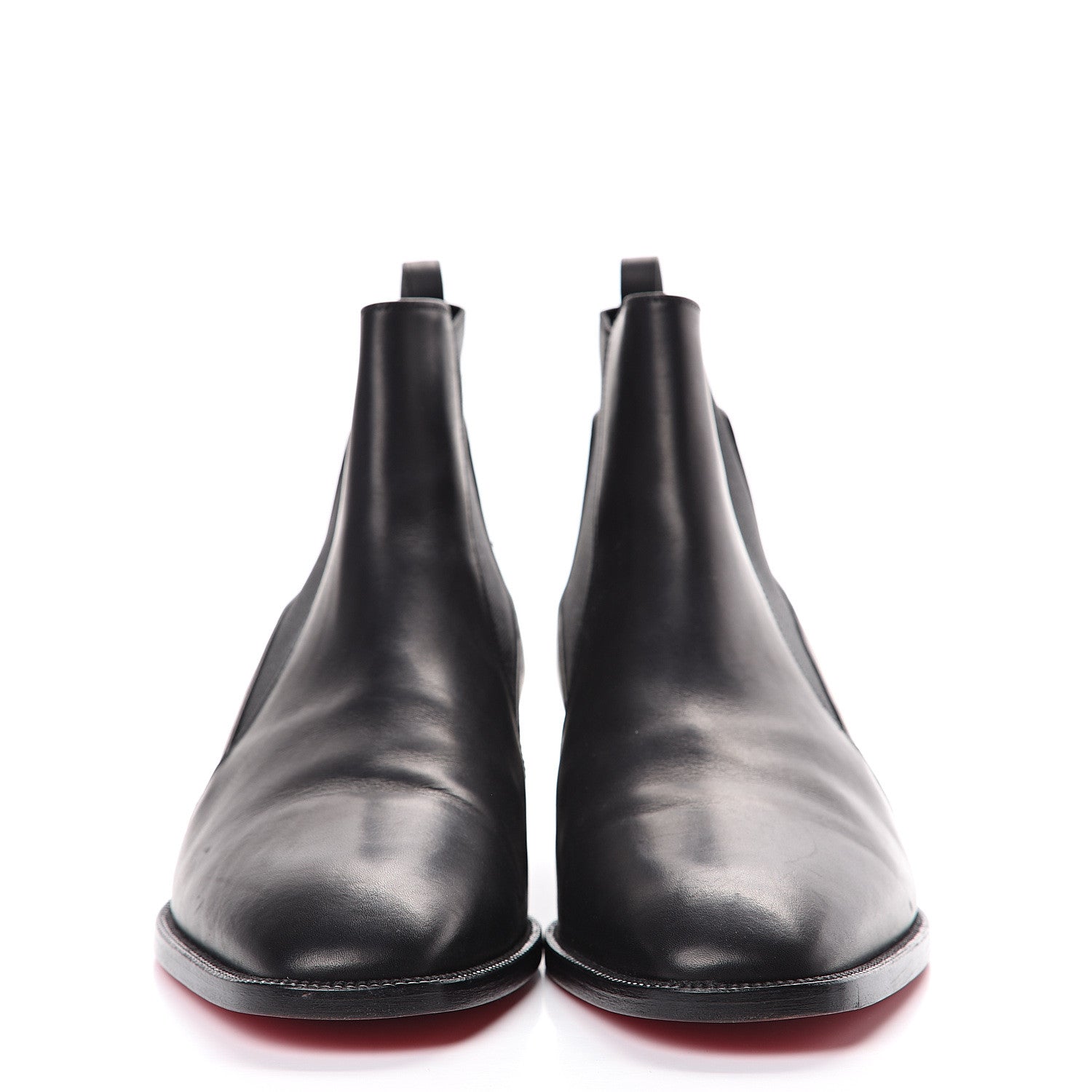 Christian Louboutin Calfskin Mens Melon Flat Chelsea Boots 41 Black 2 of 13