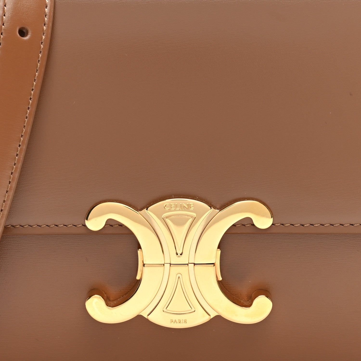Celine Shiny Calfskin Teen Triomphe Bronze 7 of 9