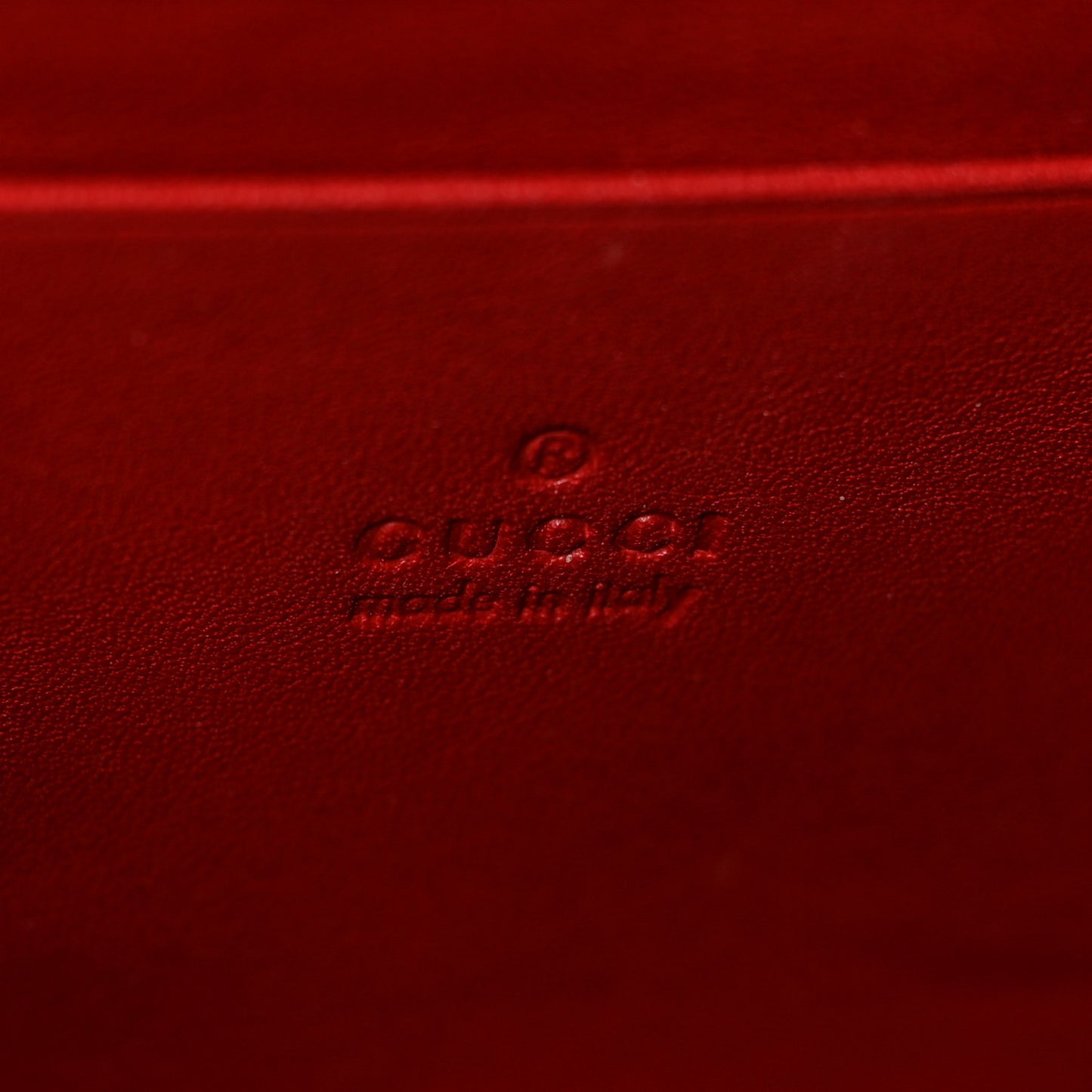 Calfskin Matelasse GG Marmont Chain Wallet Hibiscus Red