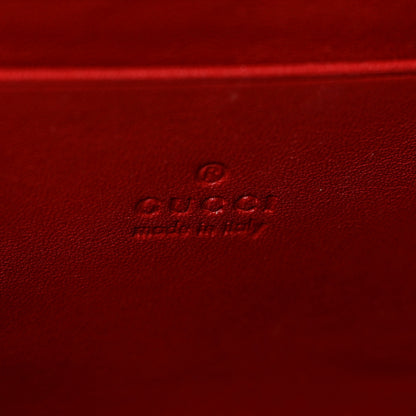 Gucci Calfskin Matelasse GG Marmont Chain Wallet Hibiscus Red 8 of 11