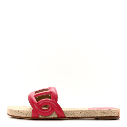 Hermes Nappa Famosa Espadrille Sandals 39 Rosa Framboise 1 of 10