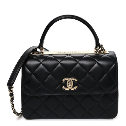 Chanel Lambskin Quilted Small Trendy CC Dual Handle Flap Bag Black 1 of 10
