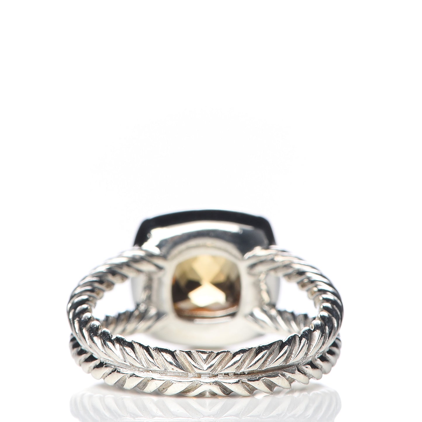 Sterling Silver Diamond Citrine 7mm Petite Albion Ring 53 6.25
