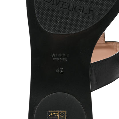 Gucci Calfskin GG Marmont Thong Sandals 42 Black 7 of 7
