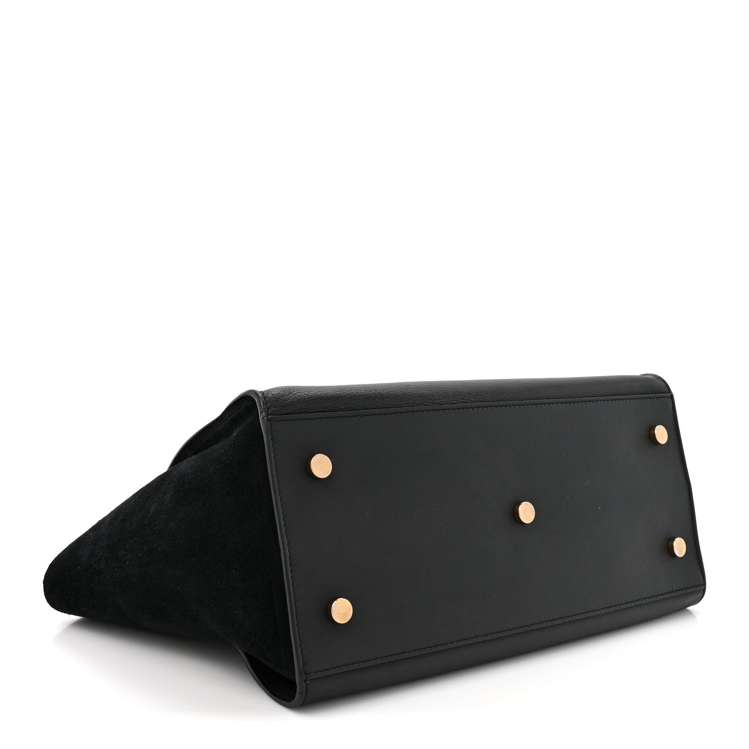 Saint Laurent Calfskin Suede Small Monogram Downtown Cabas Black 3 of 10