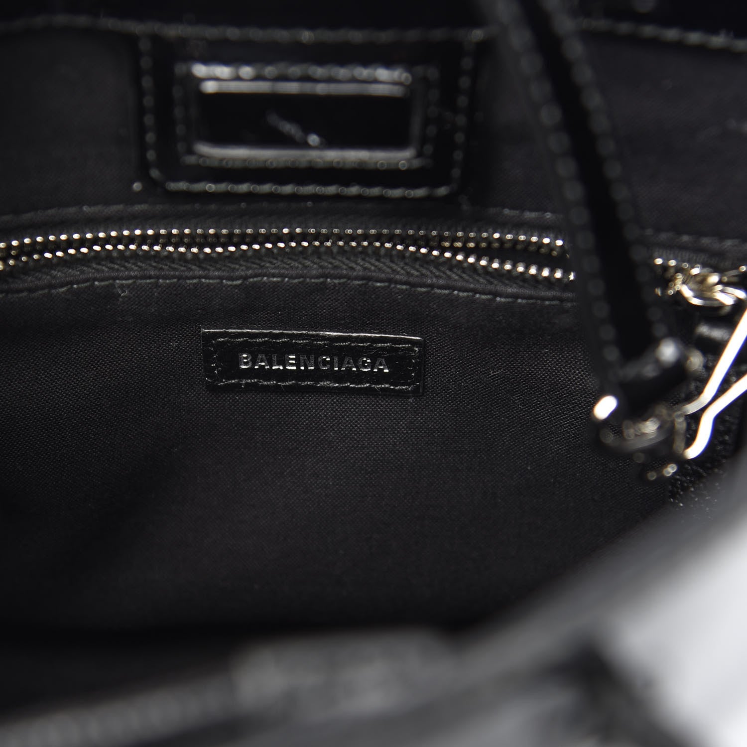 Balenciaga Patent Calfskin Logo Shopping Tote XXS Black 7 of 10