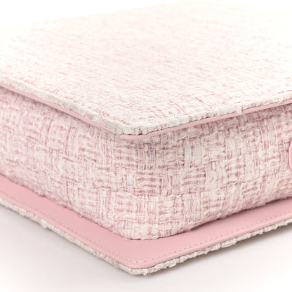 Chanel Tweed Zip Tote Pink White 10 of 10