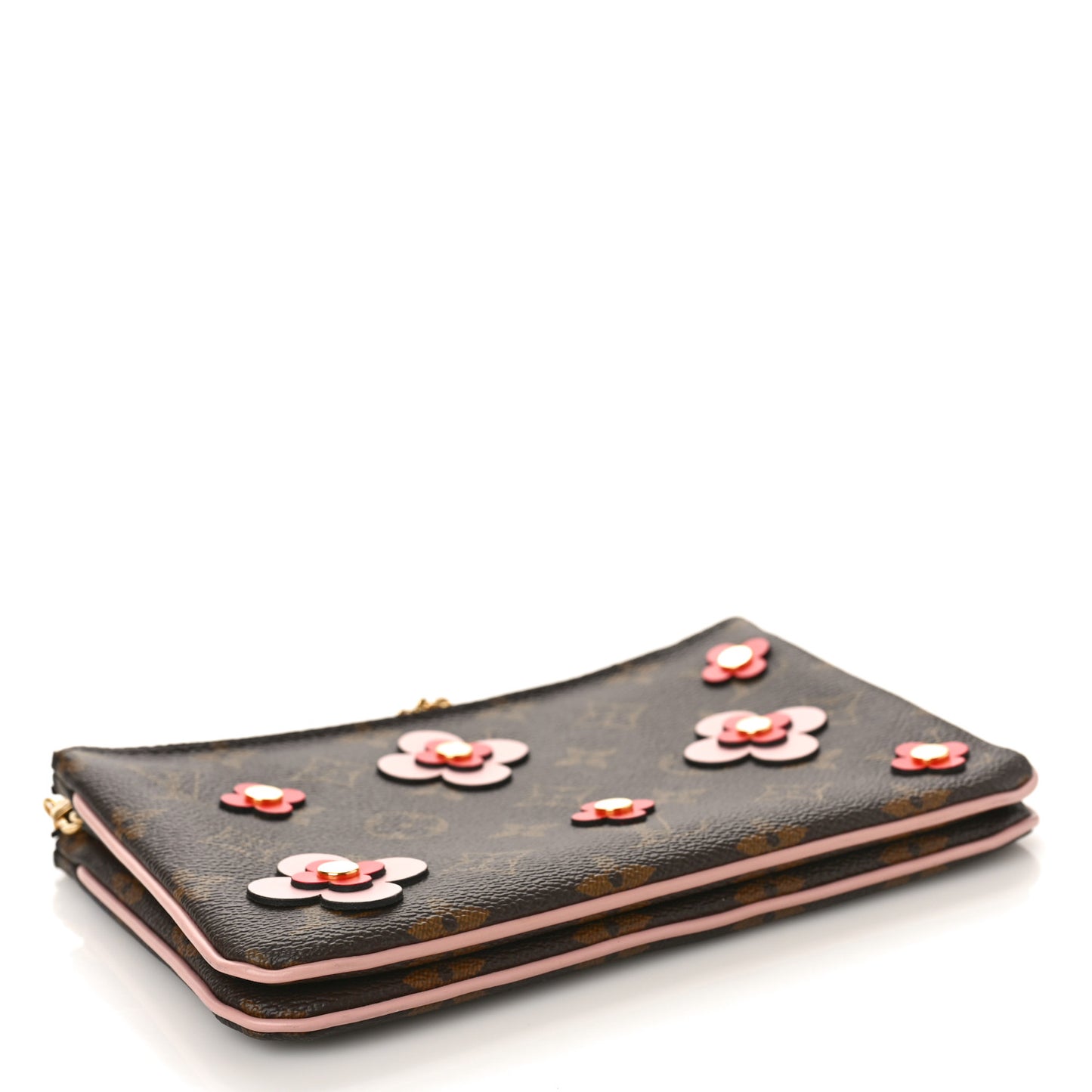 Monogram Blooming Flowers Double Zip Pochette
