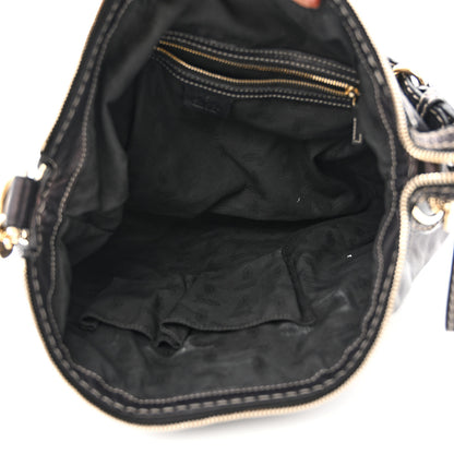 Gucci Calfskin Crest Boule Hobo Black 5 of 15
