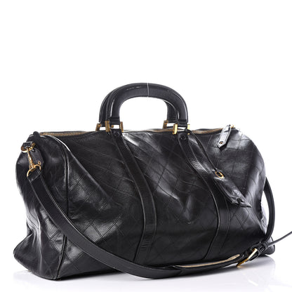 Chanel Calfskin Stitched Duffel Bag Black 2 of 21