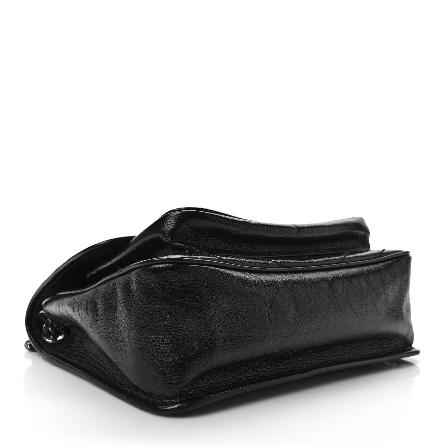 Saint Laurent Crinkled Calfskin Matelasse Monogram Medium Niki Chain Satchel Black 4 of 10