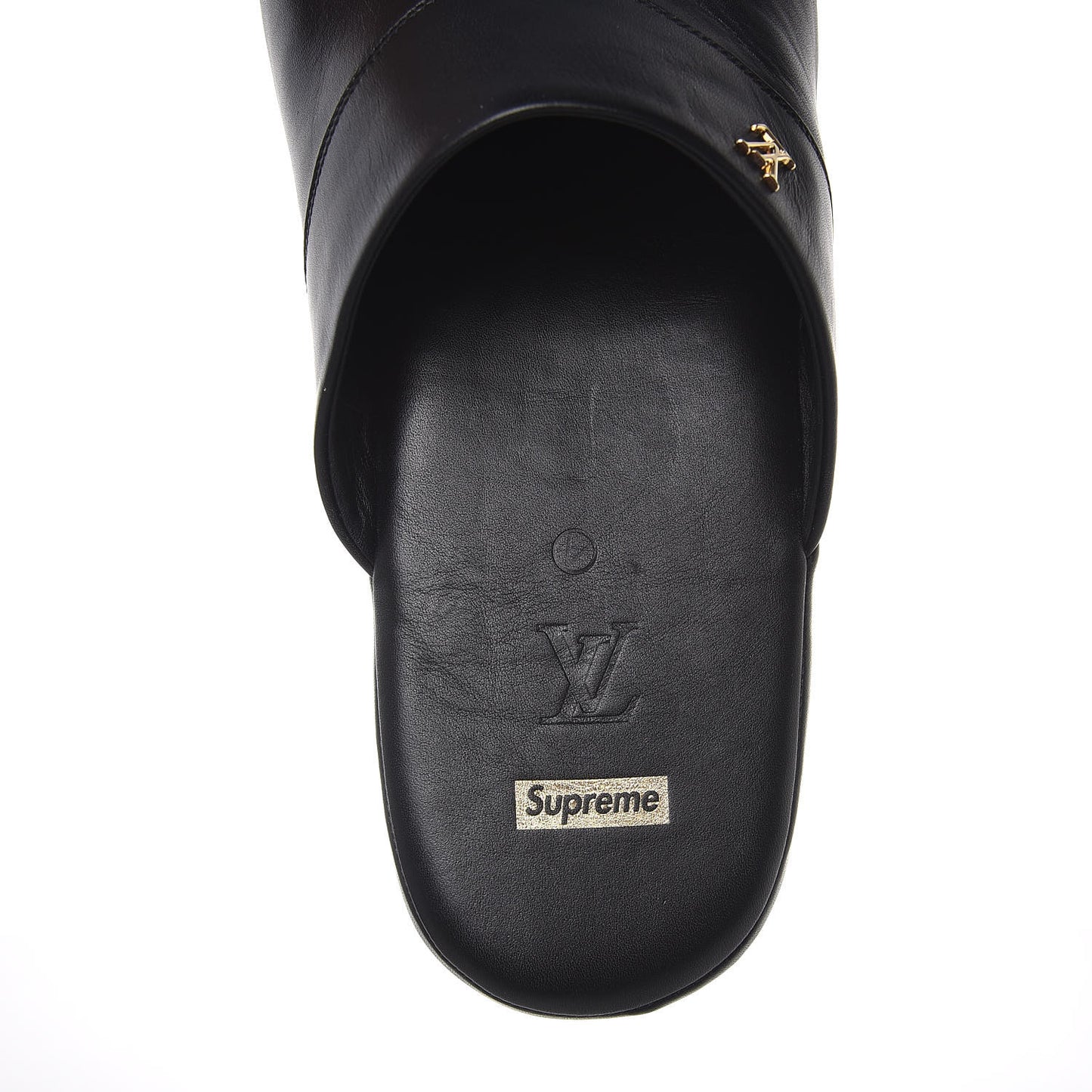 X SUPREME Lambskin Mens Hugh Slippers 7 Black