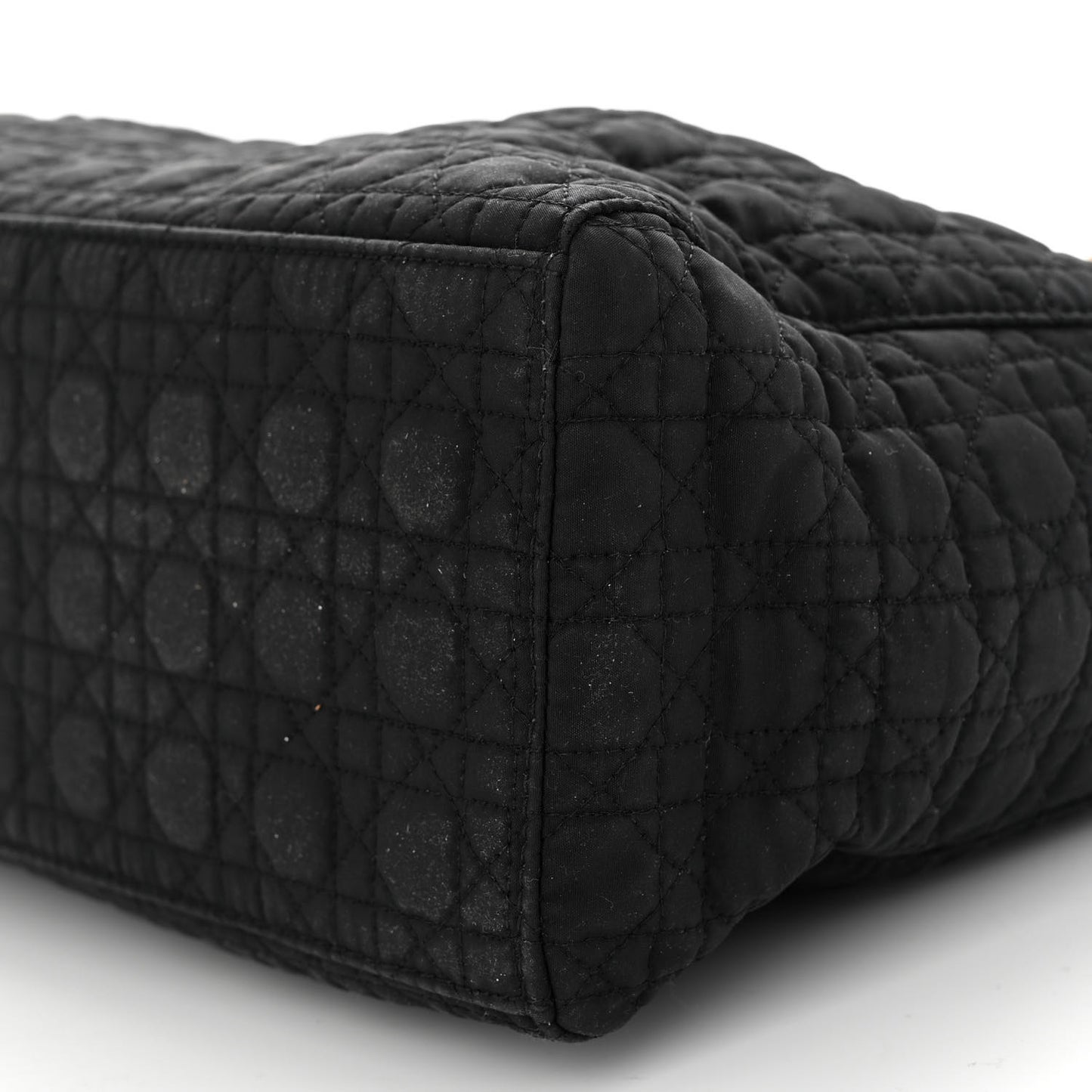 Nylon Cannage Medium Lady Dior Black
