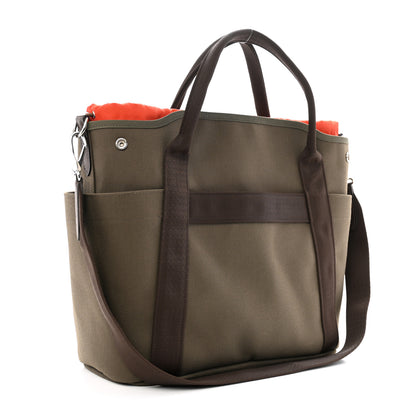 Hermes Toile Sac De Pansage Groom Kaki Feu 3 of 12