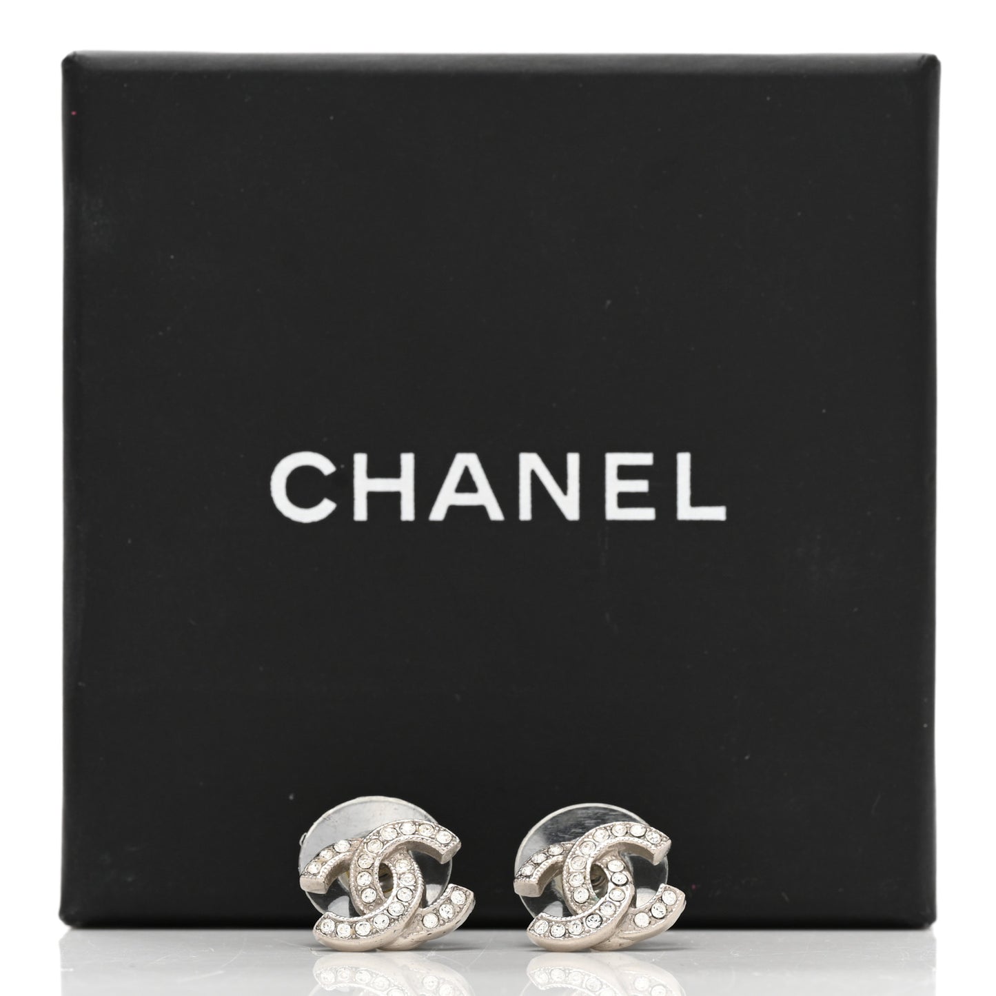 Crystal Mini Timeless CC Earrings Silver